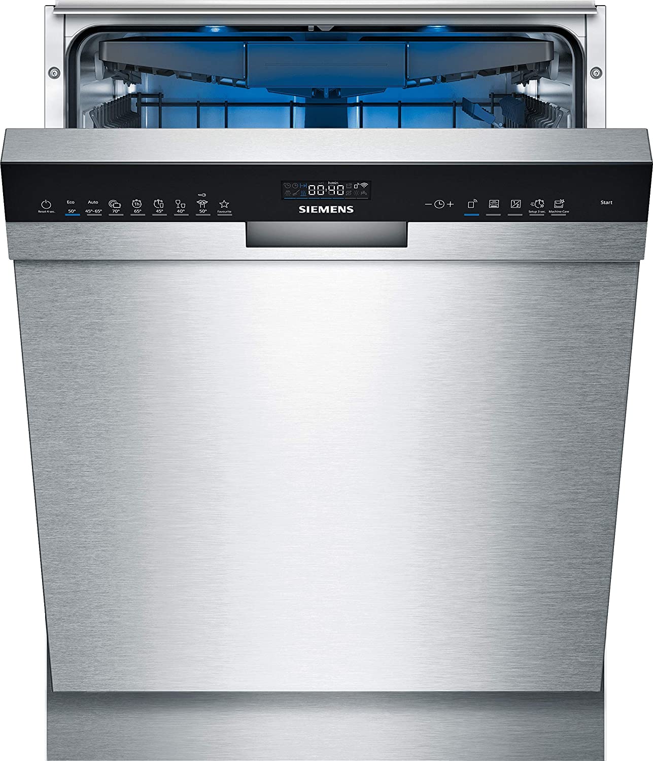 Siemens Lave-vaisselle encastrable SN45ES57CE iQ500 / A++ / 266 kWh/an / 2660 l/an/Wi-Fi via Home Connect/varioSpeed Plus/verre 40° programme - Acier inoxydable [Classe énergétique A++]